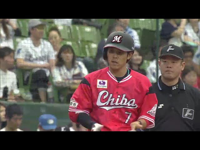 【6回表】マリーンズ・鈴木が右中間へタイムリー3ベース!! 2018/4/22 L-M