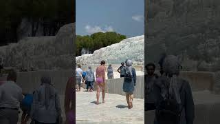 ❄️Magic Of The Fun White Pamukkale Turkey -Sunny Day☀️ #pamukkale #cleopatra