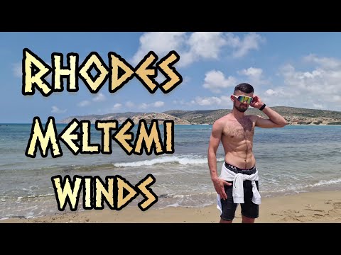 THE MELTEMI WINDS OF GREECE 🌬️ Rhodes  mythology.  The Prasonisi  island and peninsula magic 💨.