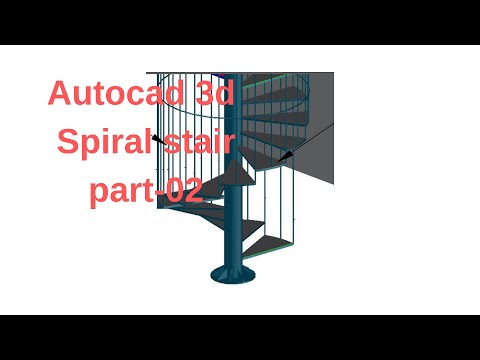 AutoCAD 3d Spiral Staircase part 2