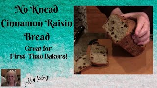 Quick and Easy No Knead Cinnamon Bread --   Ready in a Few Hours!