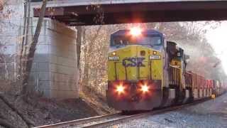 preview picture of video 'CSX Intermodal Freight at Hopewell, Belle Mead & Weston, New Jersey'