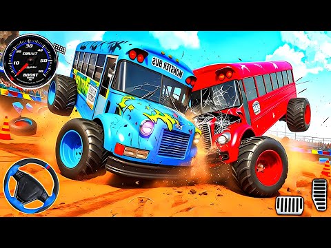 Monster Bus Derby Destruction - Simulador de Ônibus Monstro - Android Bus Driving Gameplay