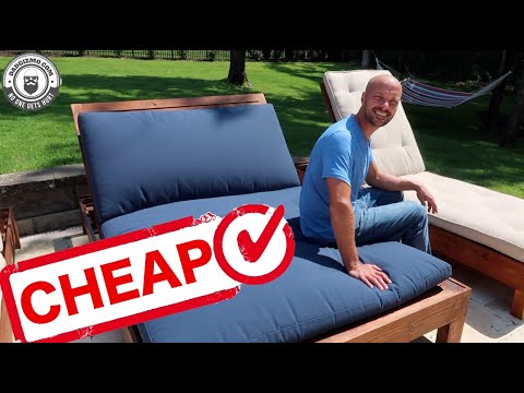 Teak Double Chaise Lounge Chairs