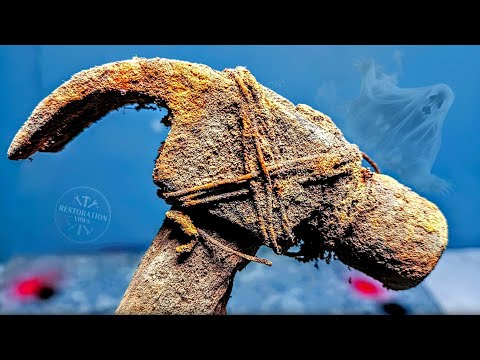 Old Hammer Restoration and Handle Customization - ASMR (No Talking)