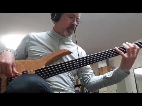 Kiesel B25 Brian Bromberg Signature Fretless with some pedals