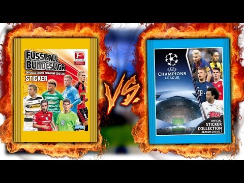 TOPPS STICKER BATTLE!!! | BUNDESLIGA vs CHAMPIONS LEAGUE 16/17