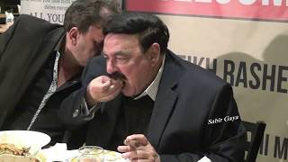 SHAIKH RASHEED EATING LIKE A REAL LION, ZINDA BAAD CAMERA: BY SABIR GAYA, Mississauga, Canada video