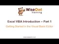 Excel VBA Introduction Part 1 - Getting Started in the VB Editor
