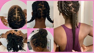 PROTECTIVE STYLE FOR NATURAL HAIR GROWTH| Single Twists for Type 4| Tutorial