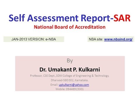 Part 3 of 6   Generic Walk Through  of SAR by Dr. U.P.Kulkarni