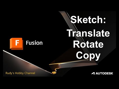 Autodesk Fusion 360 19 - Sketch Move Copy (and how to set the pivot point)