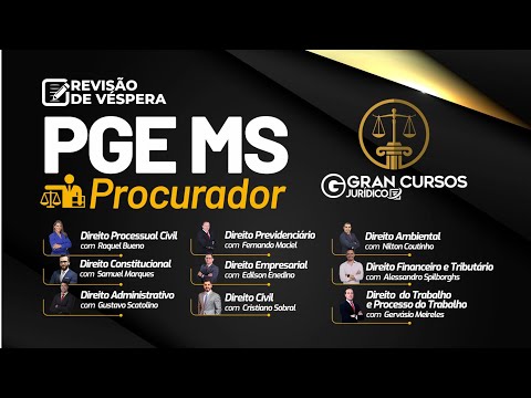 Revisão de Véspera PGE MS Procurador