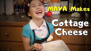 Maya The Science Kid makes cottage cheese! 👧🏻❤️📚🔬