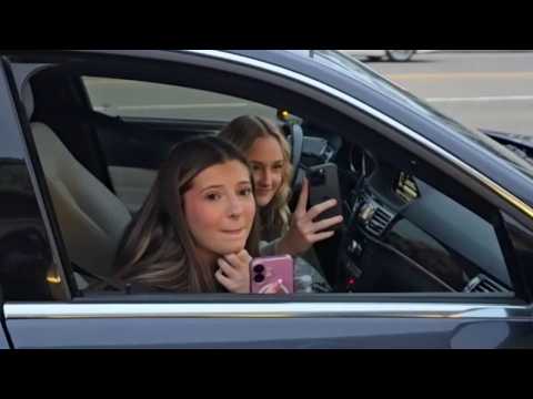 "You guys are weird for recordig people Say the girls recording us..