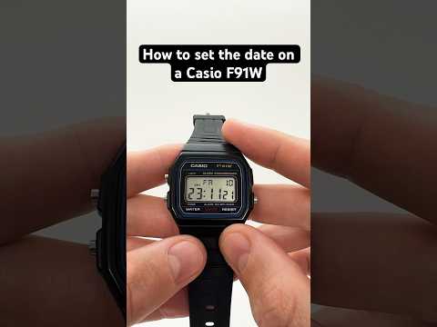 How to set or change the date on a Casio F91W #casiof91w