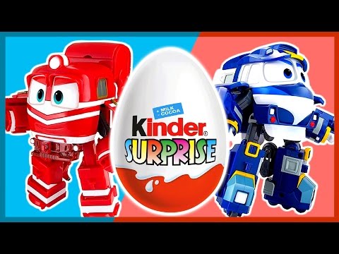 Мультик. Роботы. Поезда. Киндер сюрприз. Robot trains. Kinder Surprise. 로봇트레인