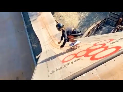 INSTABLAST! - 12 Y/O GIRL AIRS MEGA RAMP!!! Boardslide IMPOSSIBLE Hardflip Late Inward Flip, Tre 50