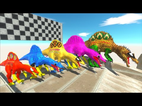 Pyramid Speed Race Championship Team Spinosaurus Superheroes - Animal Revolt Battle Simulator