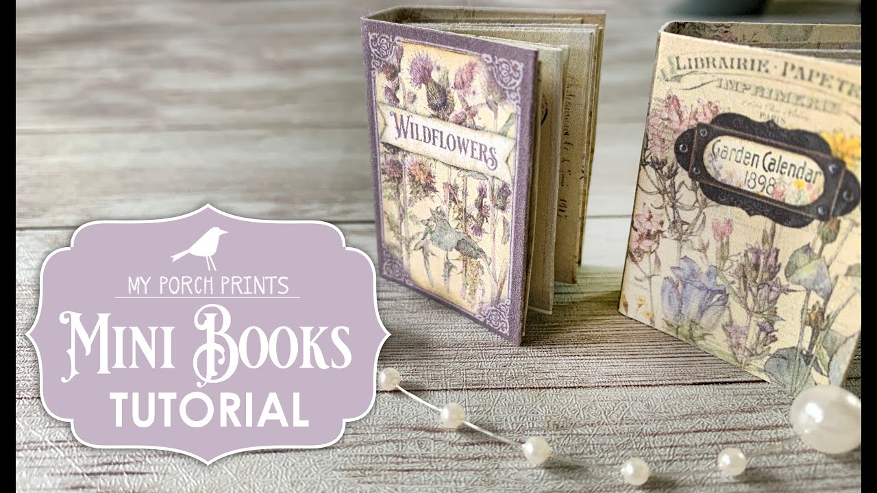 Mini Books Tutorial 101 | How to Assemble Our Miniature Book Kits | Wildflower | My Porch Prints