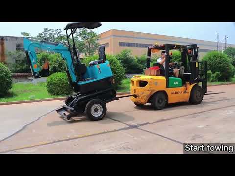 1Ton mini excavator with trailer