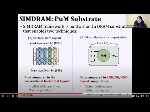 SIMDRAM: A Framework for Bit-Serial SIMD Processing using DRAM - ASPLOS'21 short talk - N. Hajinazar