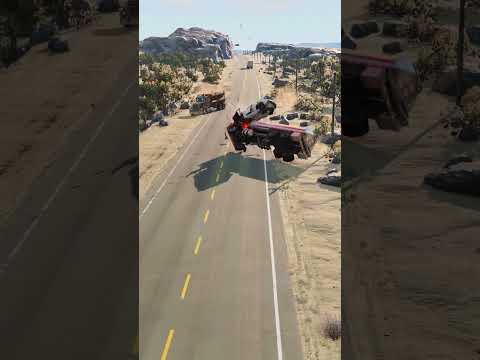 Realistic Highway Car Crashes #378 - BeamNG.Drive
