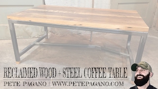 Reclaimed Wood + Steel Coffee Table