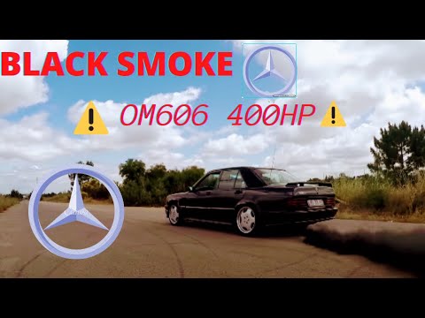 MERCEDES  190D OM606 400HP TURBO DIESEL BLACK SMOKE straight pipe