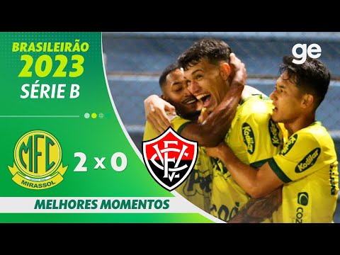 Gols e lances de Mirassol x Vitória