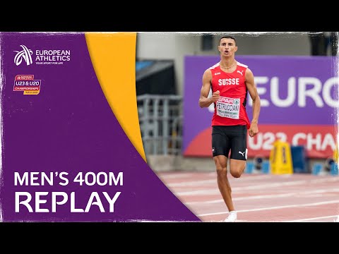 Men's 400m Final Replay - European U23 Championships Tallinn 2021