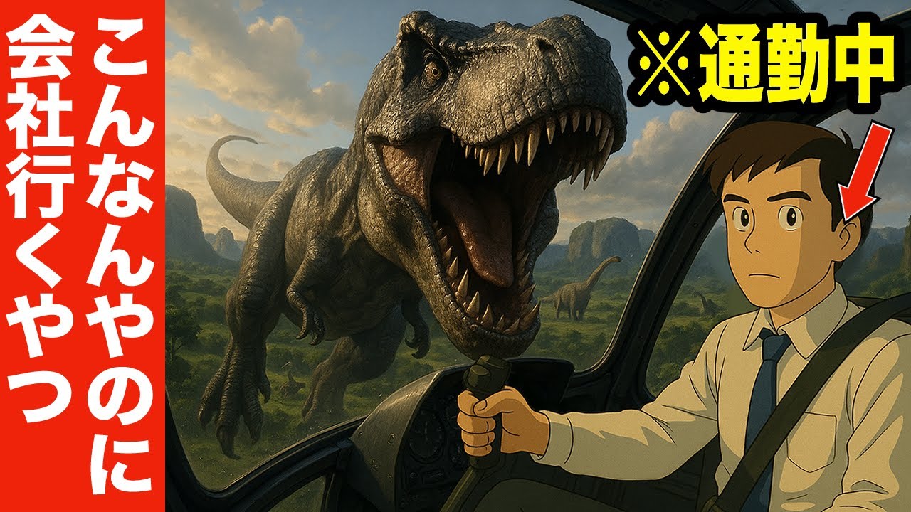 ジュラシックワールドみたいなってんのに会社行くやつ　【アニメコント】