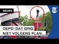 Parachutist blundert voor Spaanse koning
