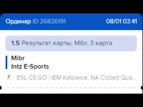 ПОСТАВИЛ 4.000Р MIBR vs INTZ  ЗДЕСЬ РУГАЮТСЯ МАТОМ 18+