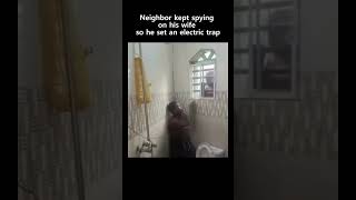 Perfect Karma for the Peeping Neighbor ⚡😂 #karma #funny #revenge #regret #shorts