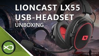 Unboxing Lioncast LX55 USB Gaming Headset mit Beleuchtung
