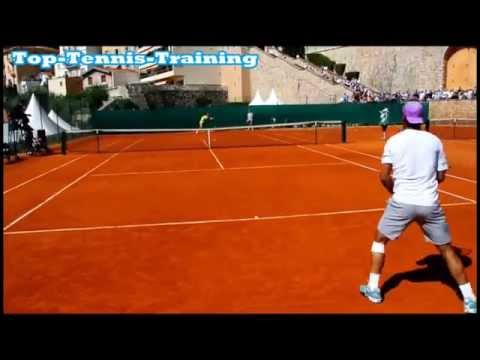 Rafael Nadal Training On Clay - Court Level View (Part 1)