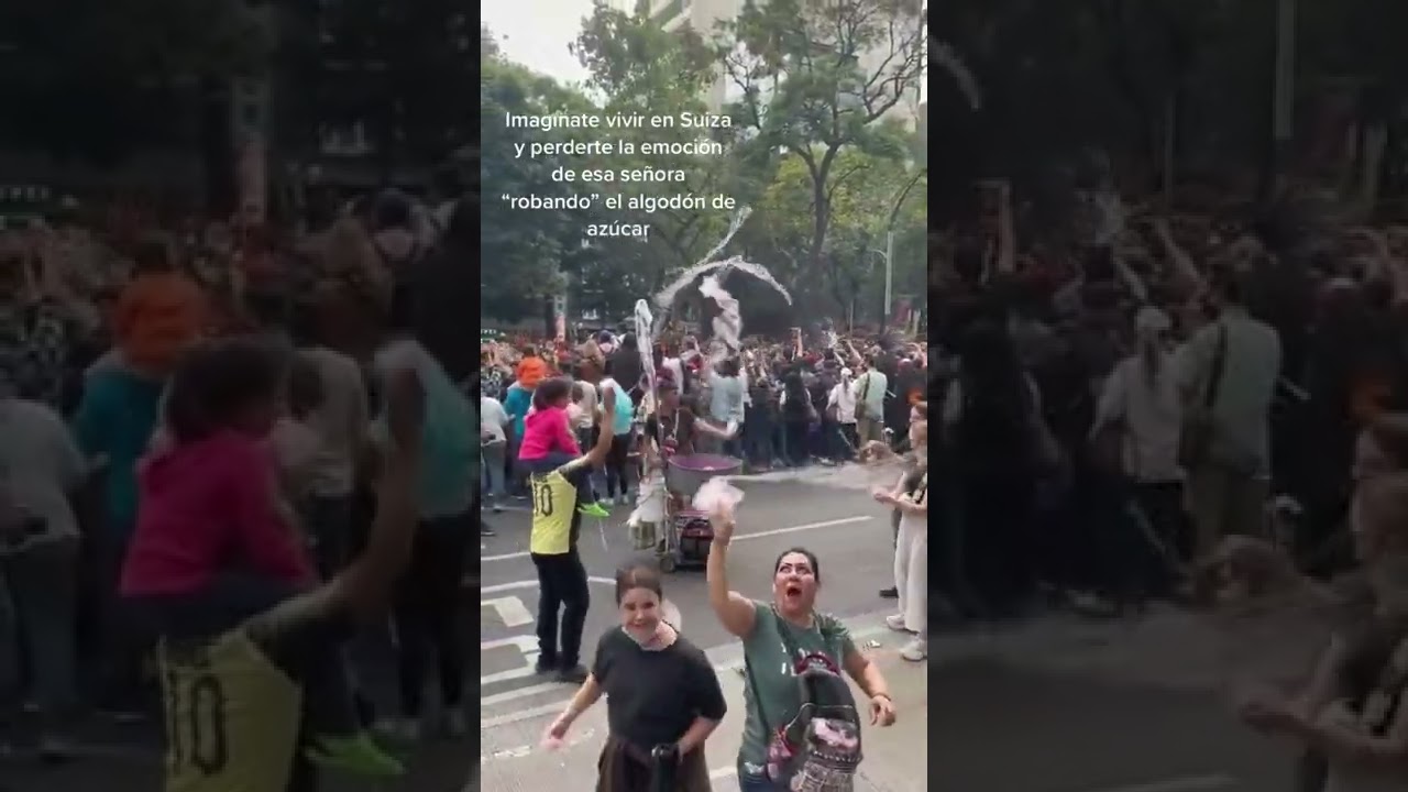 señora robando algodón de azúcar 🤣