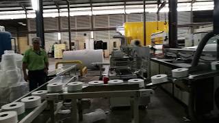 Full automático jumbo papel de papel higiénico rollo maxi hacer la línea de producción de máquina