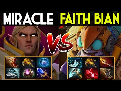 Miracle- [Invoker] VS Faith_Bian [Tinker] Epic Battle Mid Dota 2 7.05
