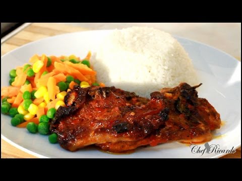 Lamb Chops Pan Fry Oven Baked - Served With Plain Rice | Recipes By Chef Ricardo