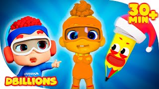 Magic Pencil Christmas! Hide and Seek with Baby DB | Mega Compilation | D Billions Kids Songs