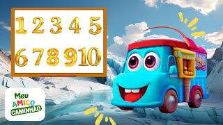 Aprendendo os Números, Contando até 10 com o Caminhão de Sorvete  | Meu Amigo Caminhão | Educativos