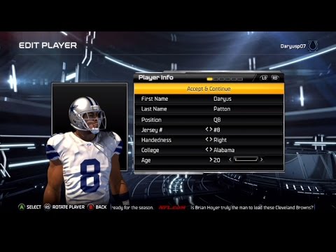 MADDEN NFL 15 Connected Franchise Player Part 1 - Molbile QB Creation