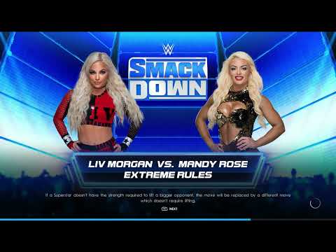 WWE 2K22 : Liv Morgan Vs Mandy Rose Extreme Rules Match