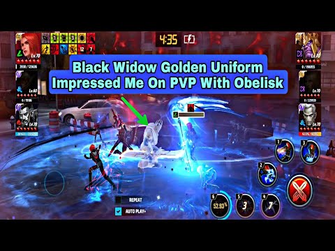 Black Widow Golden Uniform Impressed Me On PVP With Obelisk - Marvel Future Fight