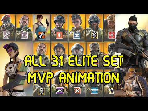 ALL 31 RAINBOW SIX SIEGE ELITE SKINS - MVP ANIMATIONS + Buck And Dokkaebi Elite Skin !