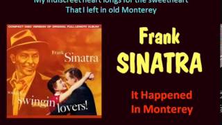 It Happened In Monterey  Frank Sinatra Lyrics