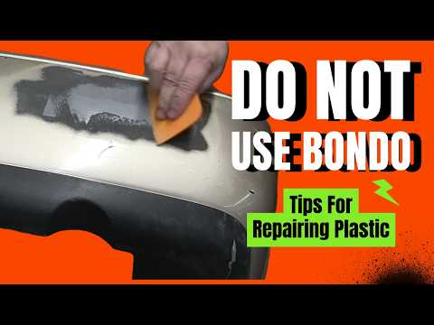 How To Fill Low Areas on Bumper Cover Don't Use Bondo on Plastic