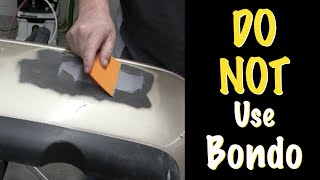How To Fill Low Areas on Bumper Cover  Don